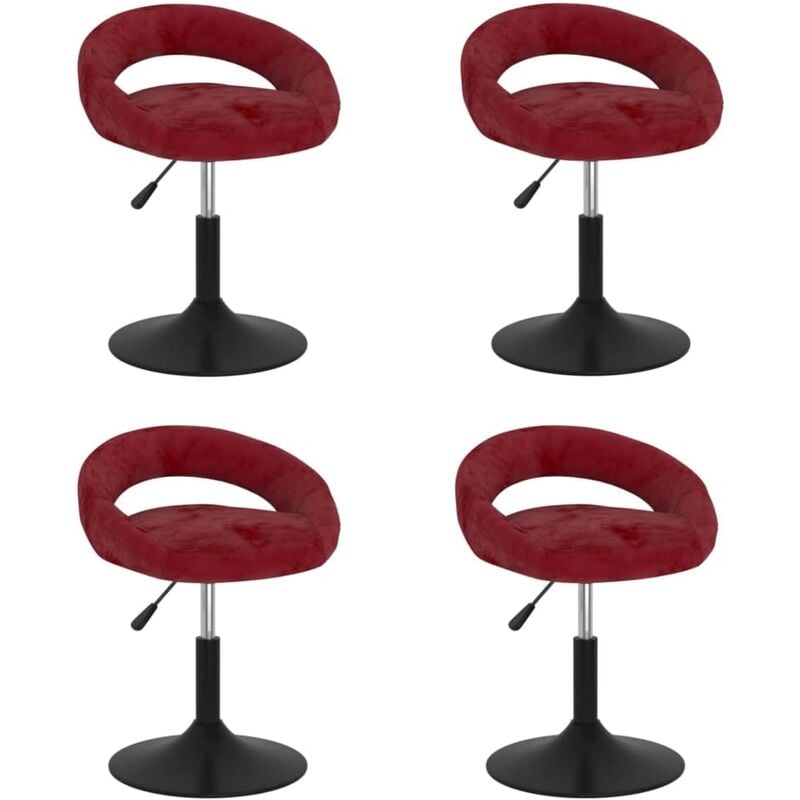

Sillas de comedor giratorias 4 uds terciopelo rojo vino tinto