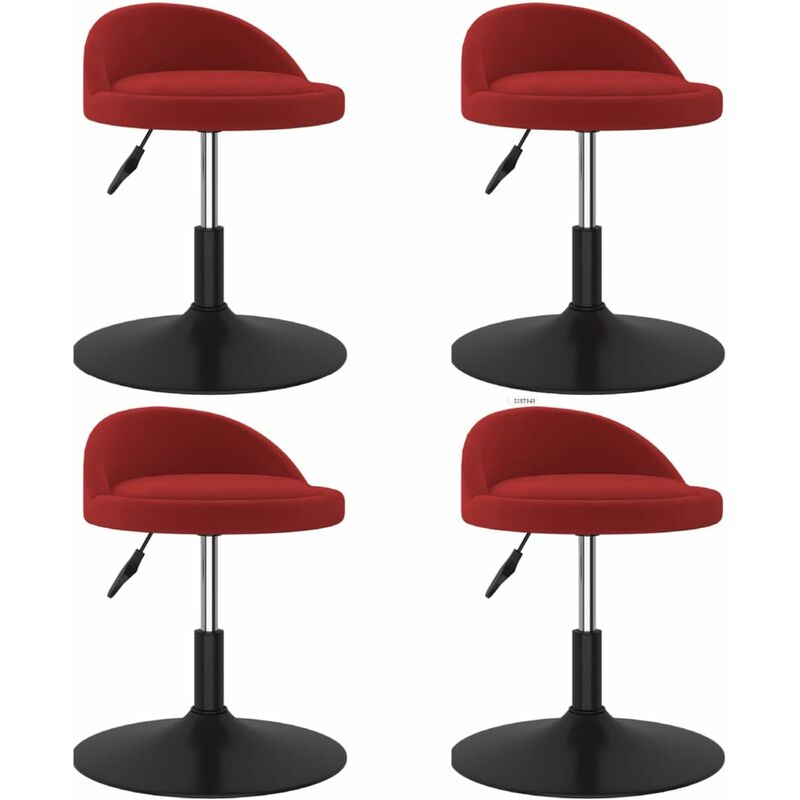 

Sillas de comedor giratorias 4 uds terciopelo rojo vino tinto