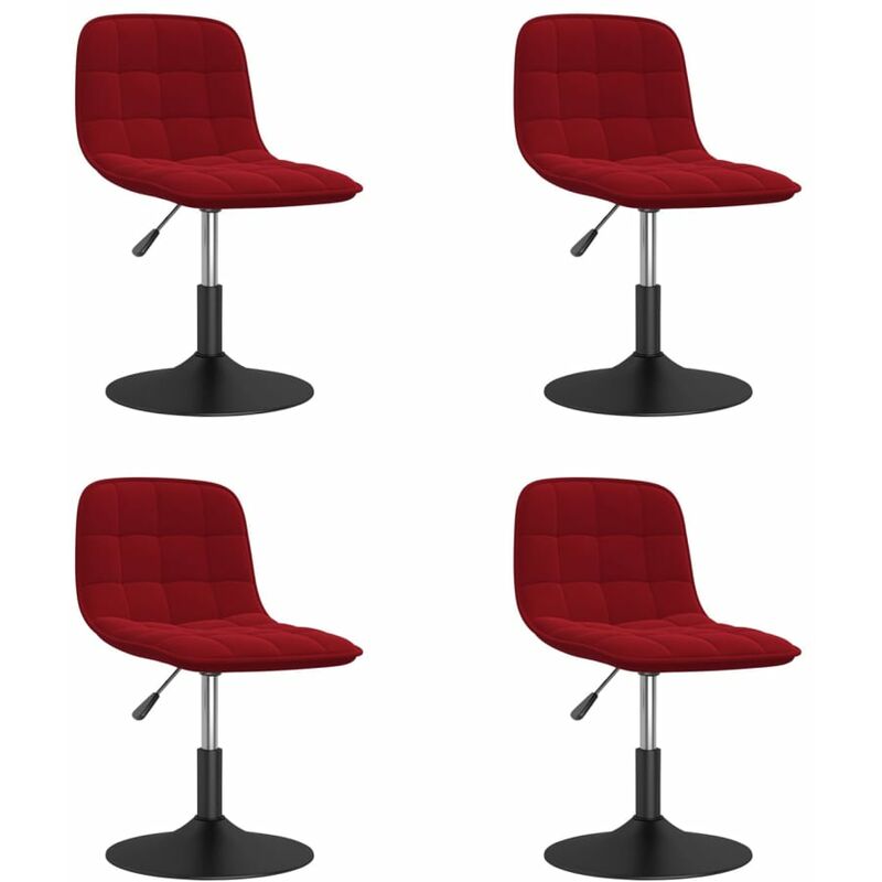 

Sillas de comedor giratorias 4 uds terciopelo rojo vino tinto