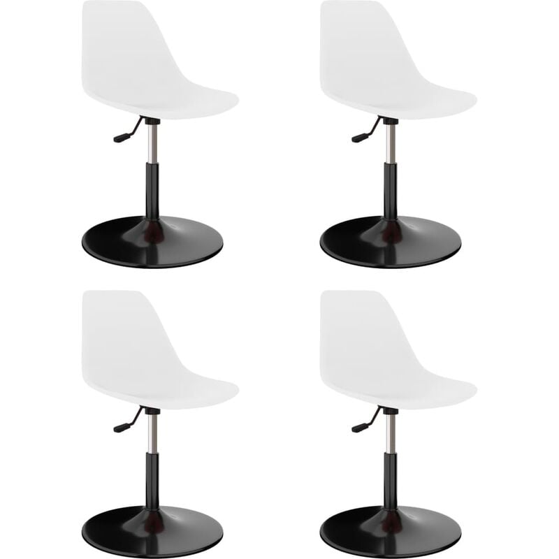 

Sillas de comedor giratorias 4 unidades blanco PP - Blanco