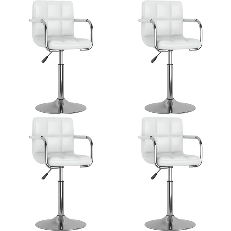 

Sillas de comedor giratorias 4 unidades cuero sintético blanco
