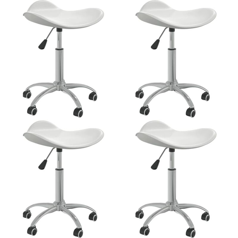 

Sillas de comedor giratorias 4 unidades cuero sintético blanco