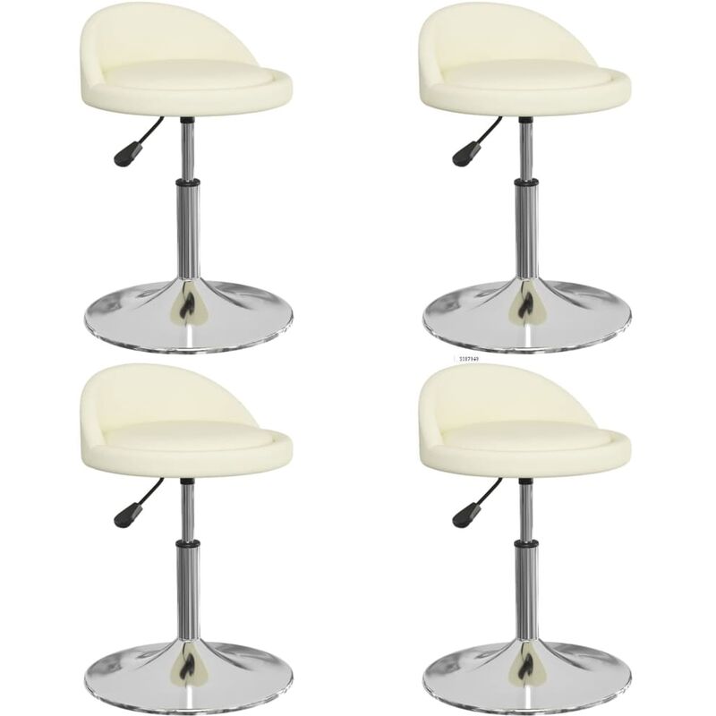 

Sillas de comedor giratorias 4 unidades cuero sintético crema