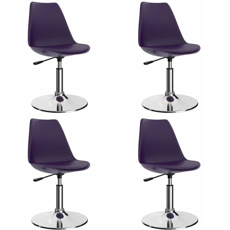 

Happyshopping - Sillas de comedor giratorias 4 unidades cuero sintetico lila