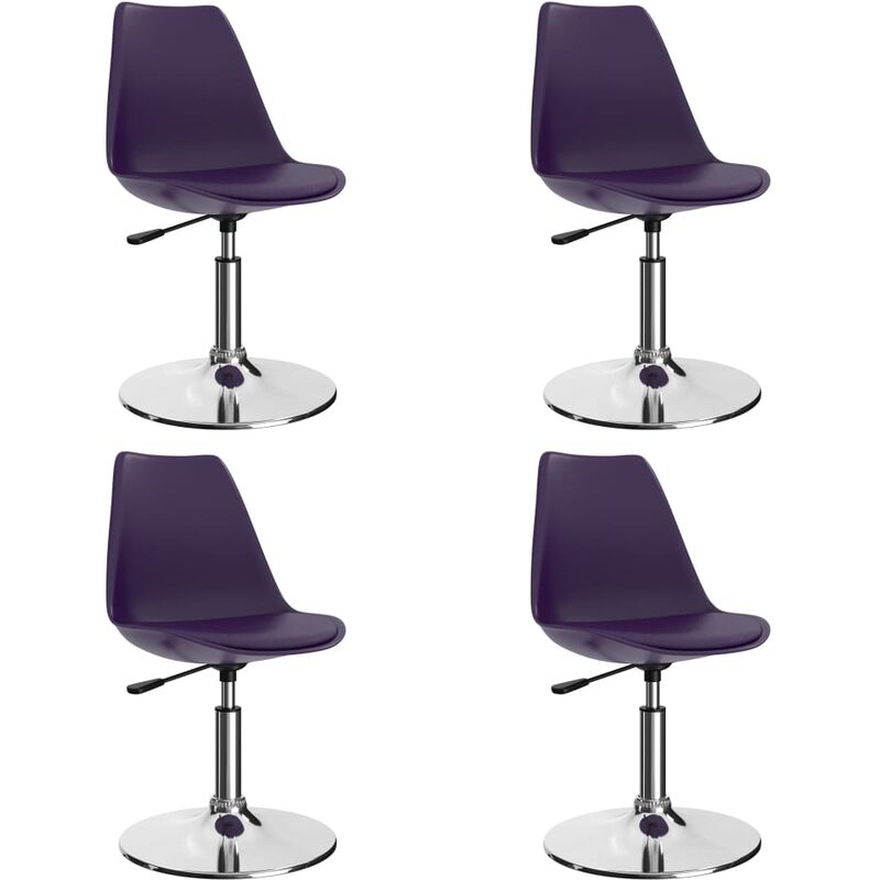 

Sillas de comedor giratorias 4 unidades cuero sintético lila