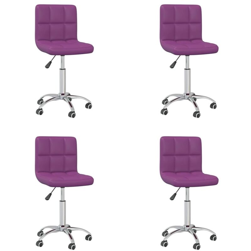 

Sillas de comedor giratorias 4 unidades cuero sintético morado