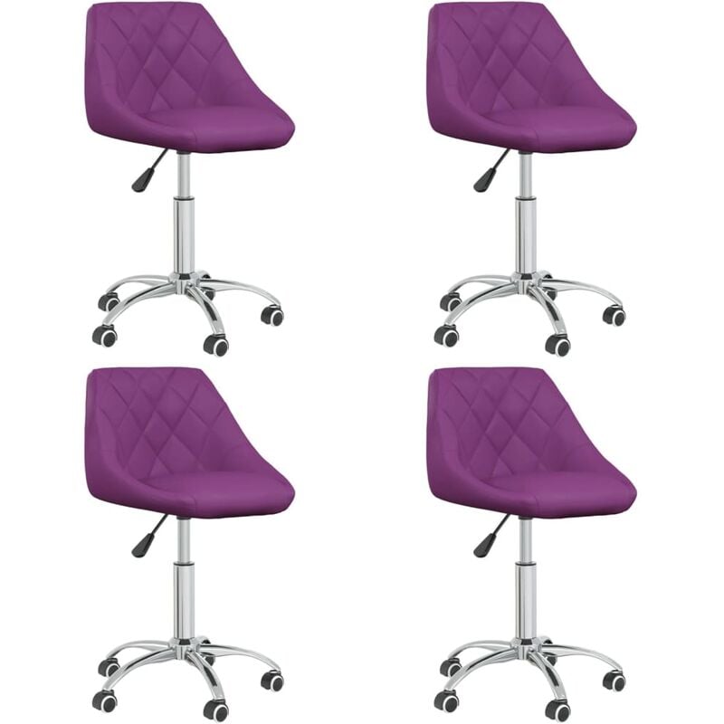 

Sillas de comedor giratorias 4 unidades cuero sintético morado