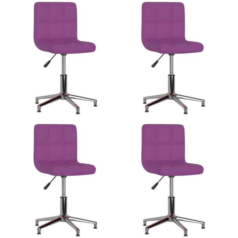 

Sillas de comedor giratorias 4 unidades cuero sintético morado