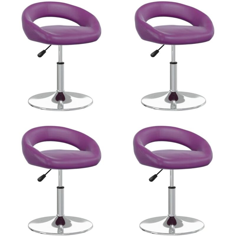 

Sillas de comedor giratorias 4 unidades cuero sintético morado