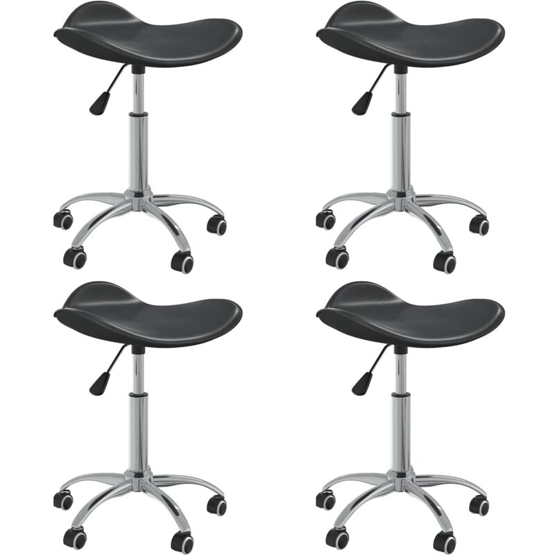 

Sillas de comedor giratorias 4 unidades cuero sintético negro