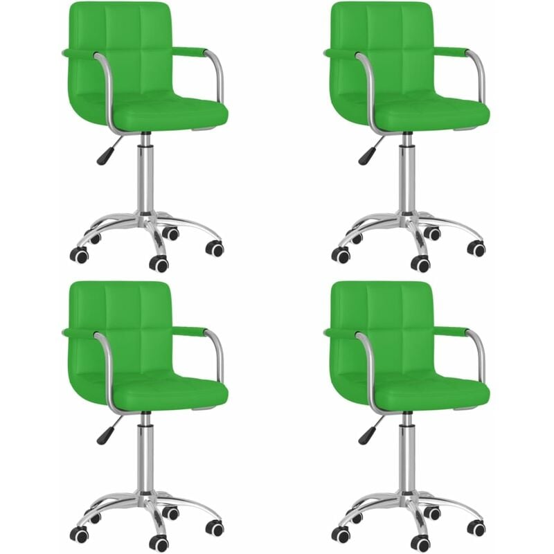 

Sillas de comedor giratorias 4 unidades cuero sintético verde