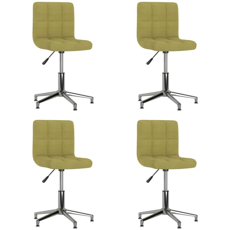 

Sillas de comedor giratorias 4 unidades de tela verde
