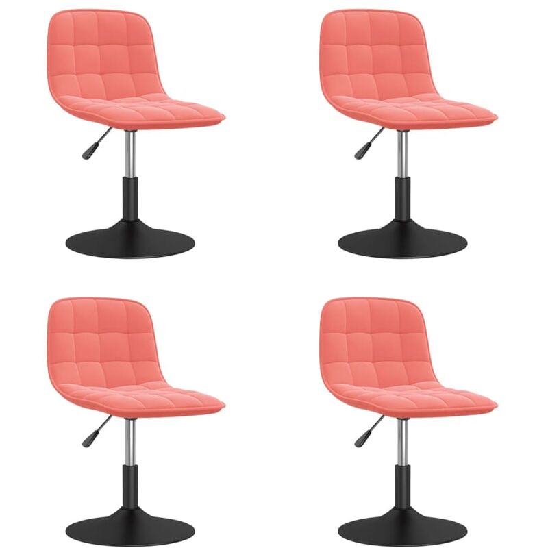 

Sillas de comedor giratorias 4 unidades de terciopelo rosa