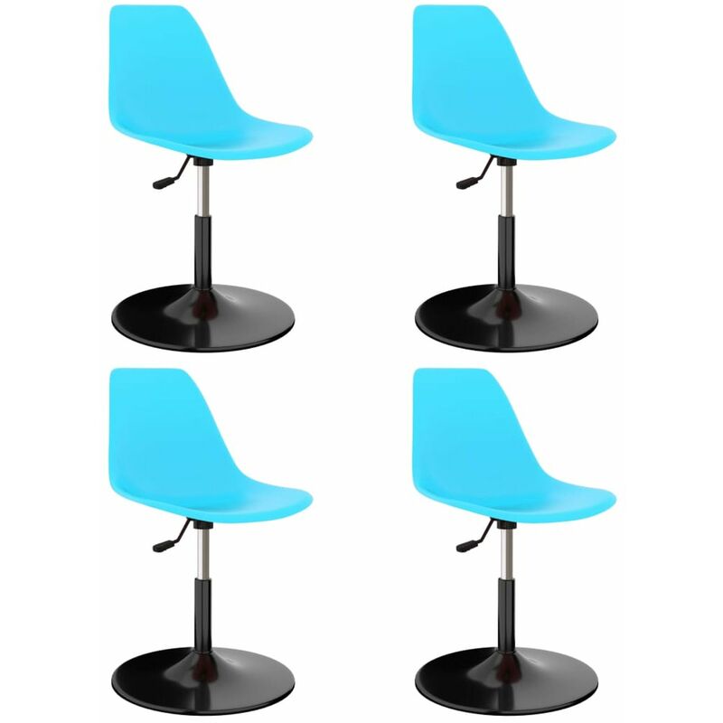 

Sillas de comedor giratorias 4 unidades PP azul