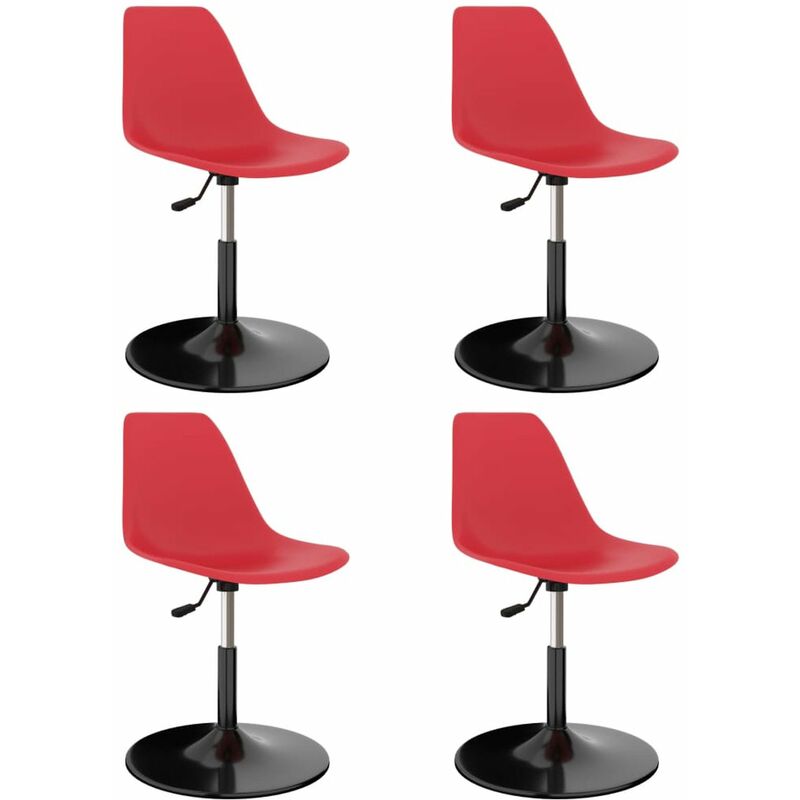 

Happyshopping - Sillas de comedor giratorias 4 unidades PP rojo