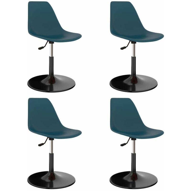 

Sillas de comedor giratorias 4 unidades PP turquesa