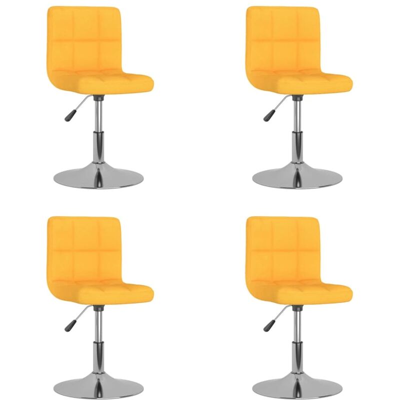 

Sillas de comedor giratorias 4 unidades tela amarillo