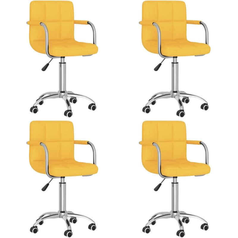 

Sillas de comedor giratorias 4 unidades tela amarillo mostaza