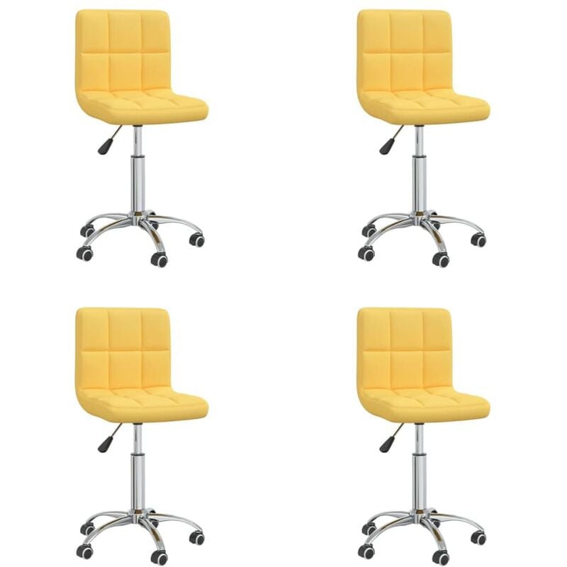 

Sillas de comedor giratorias 4 unidades tela amarillo mostaza