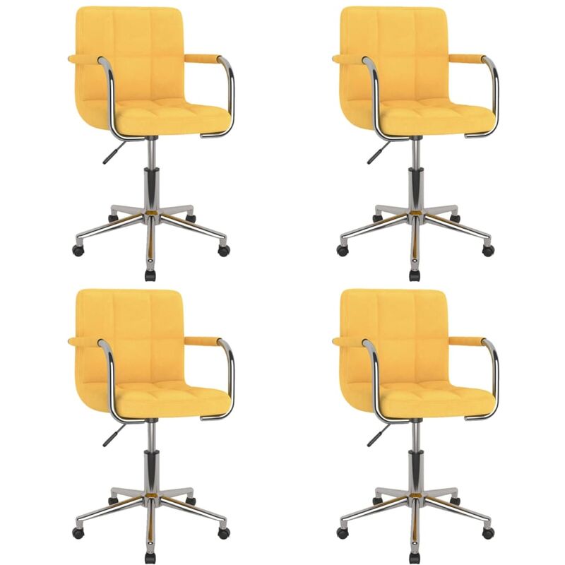 

Sillas de comedor giratorias 4 unidades tela amarillo mostaza