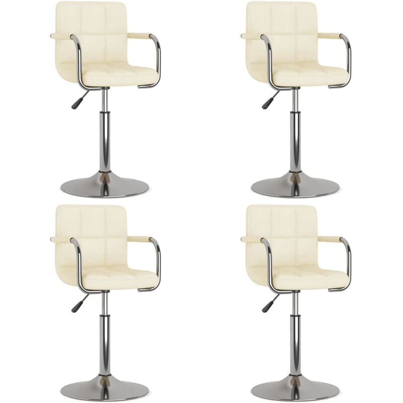 

Sillas de comedor giratorias 4 unidades tela color crema