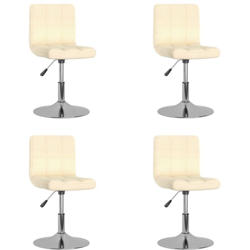 

Sillas de comedor giratorias 4 unidades tela color crema