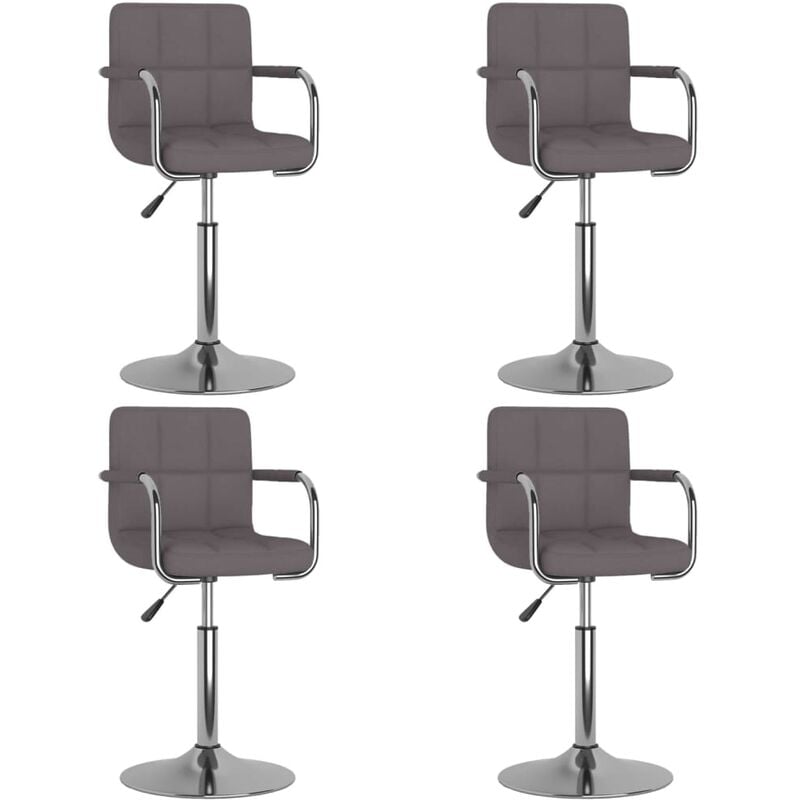 

Sillas de comedor giratorias 4 unidades tela color gris topo