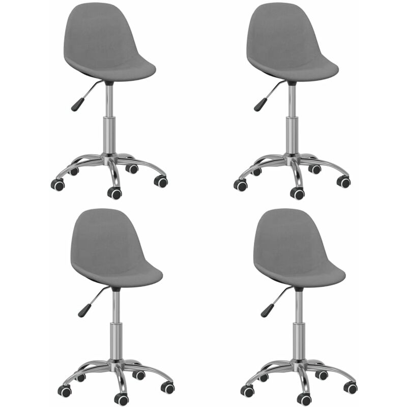 

Sillas de comedor giratorias 4 unidades tela gris claro