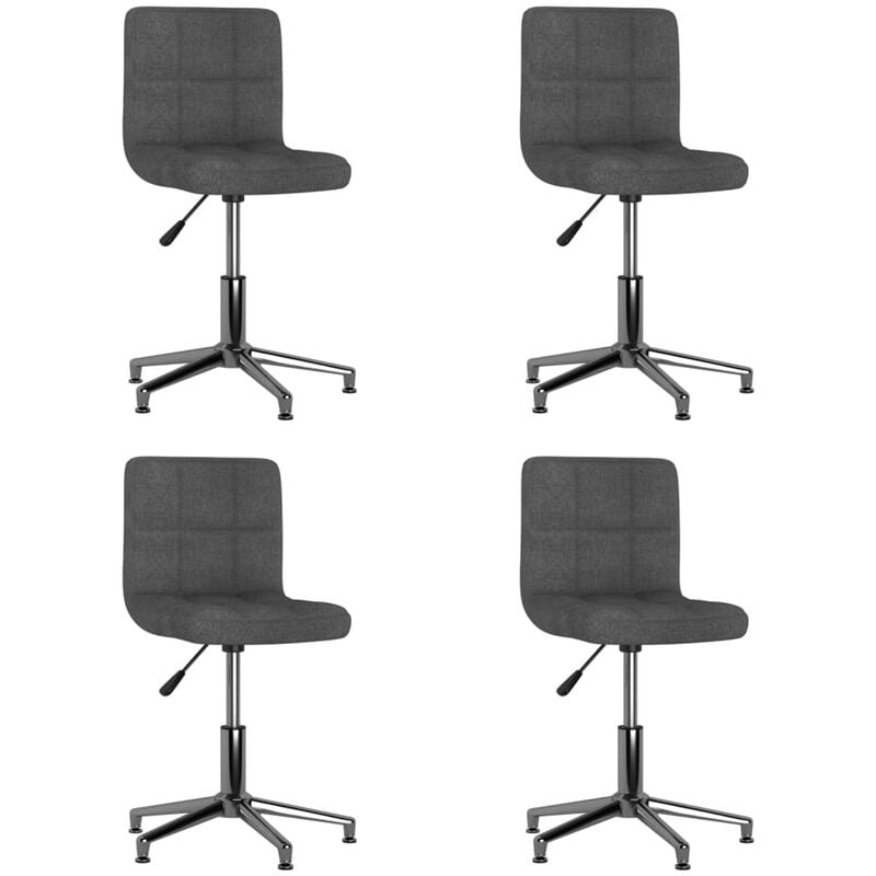 

Sillas de comedor giratorias 4 unidades tela gris oscuro