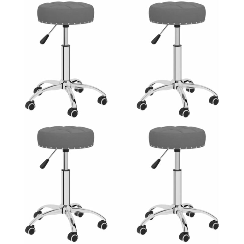 

Sillas de comedor giratorias 4 unidades tela gris oscuro