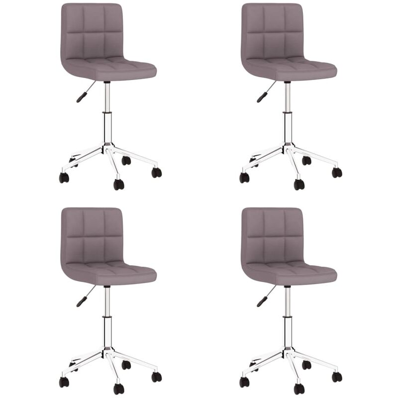

Sillas de comedor giratorias 4 unidades tela gris taupé
