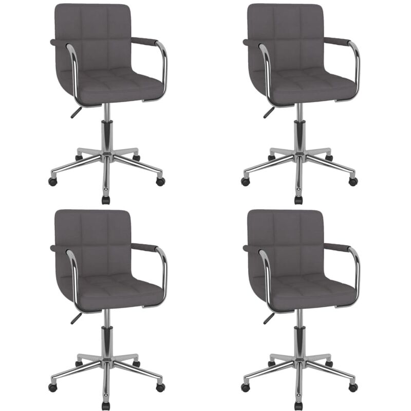 

Sillas de comedor giratorias 4 unidades tela gris taupe