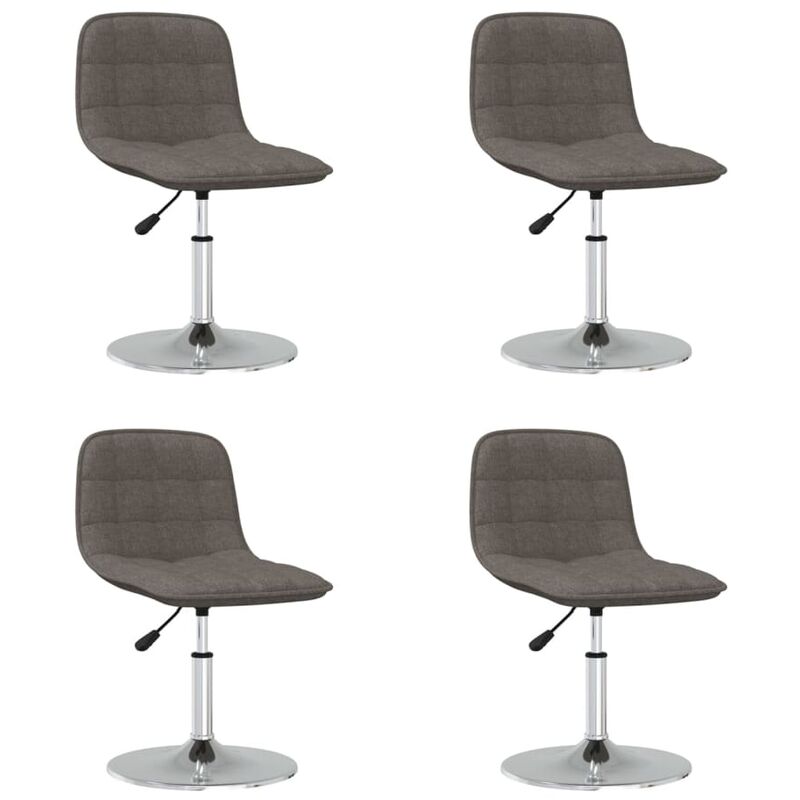 

Sillas de comedor giratorias 4 unidades tela gris taupe