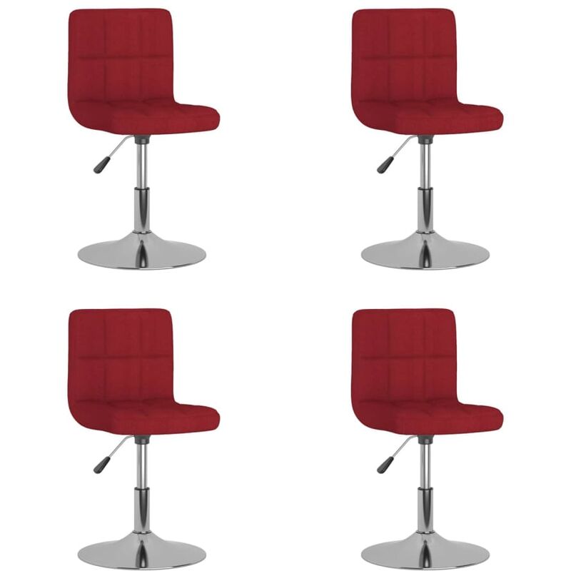 

Sillas de comedor giratorias 4 unidades tela rojo vino tinto
