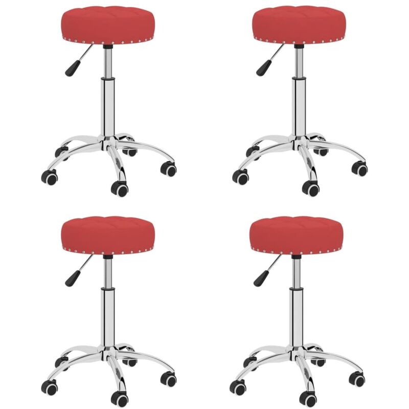 

Sillas de comedor giratorias 4 unidades tela rojo vino tinto