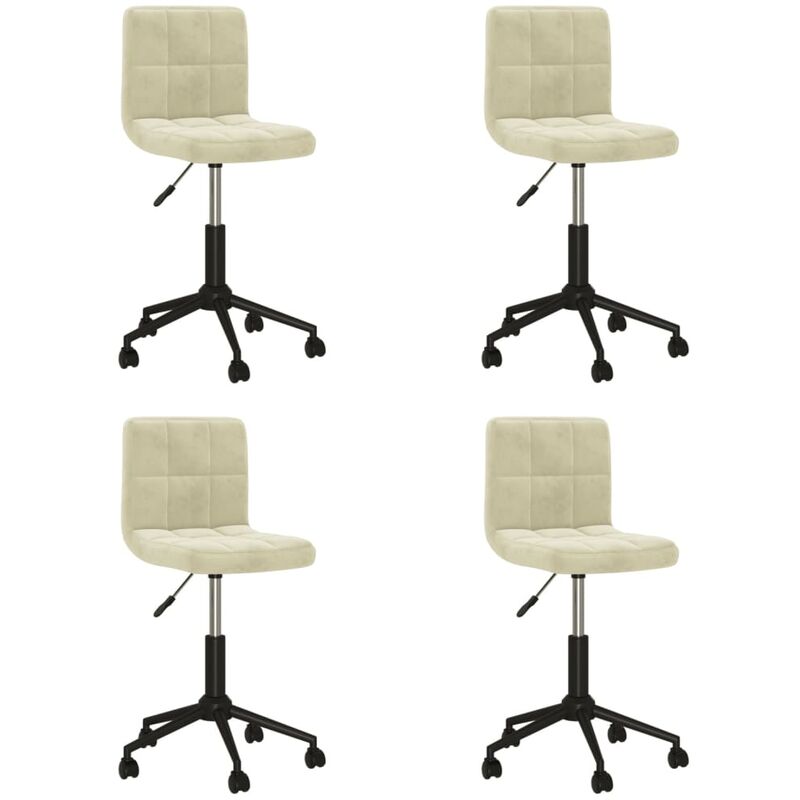 

Sillas de comedor giratorias 4 unidades terciopelo crema