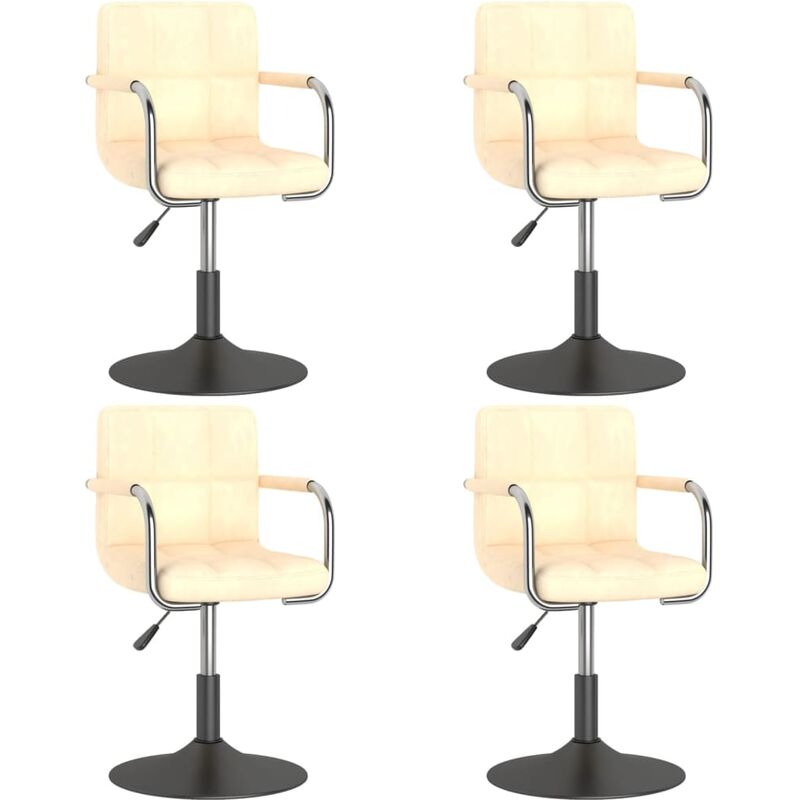 

Sillas de comedor giratorias 4 unidades terciopelo crema