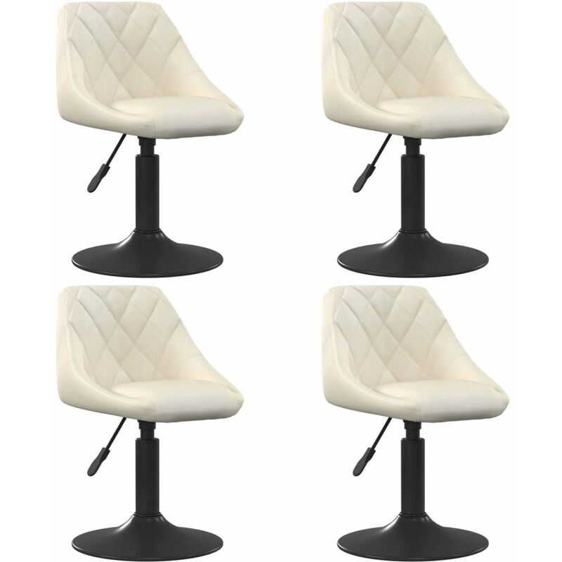 

Sillas de comedor giratorias 4 unidades terciopelo crema