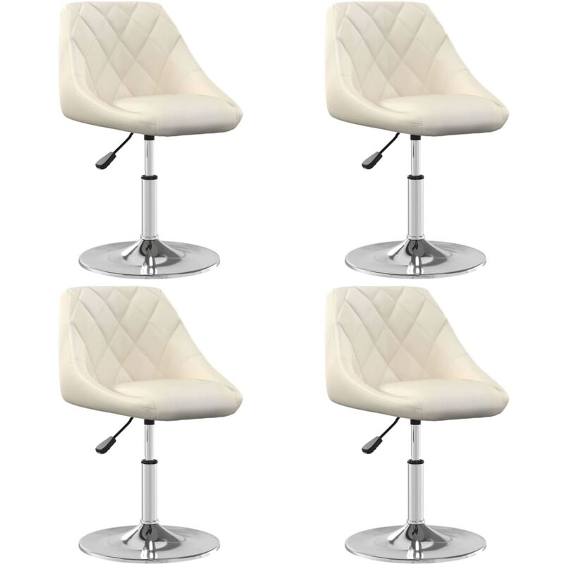 

Sillas de comedor giratorias 4 unidades terciopelo crema