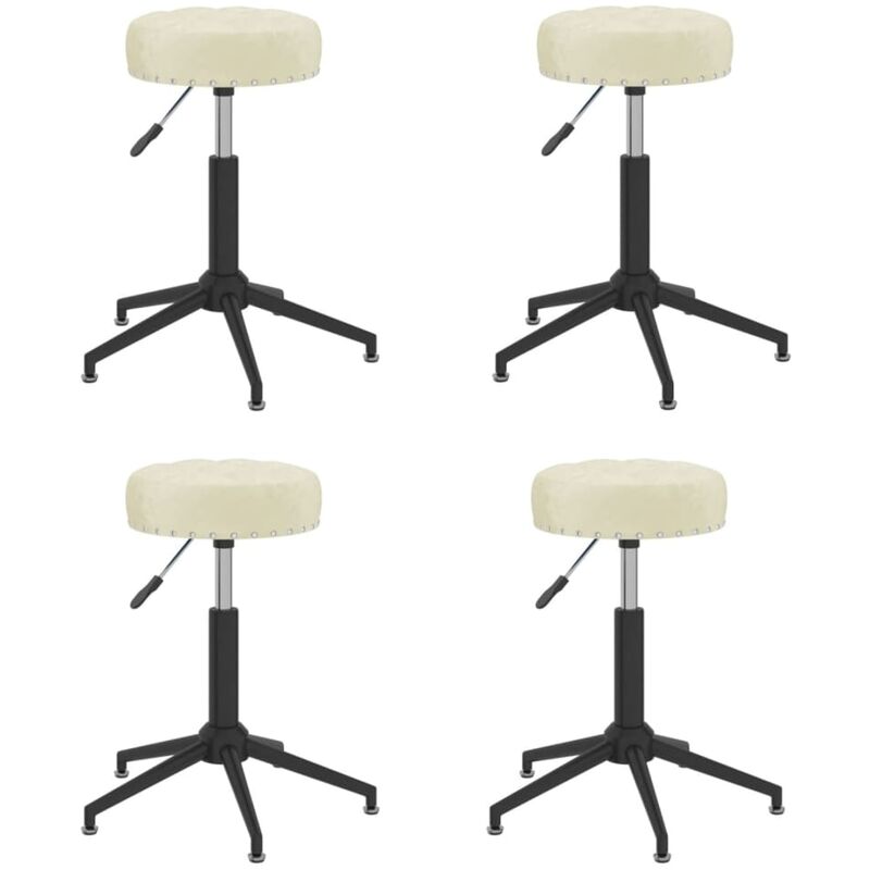 

Sillas de comedor giratorias 4 unidades terciopelo crema