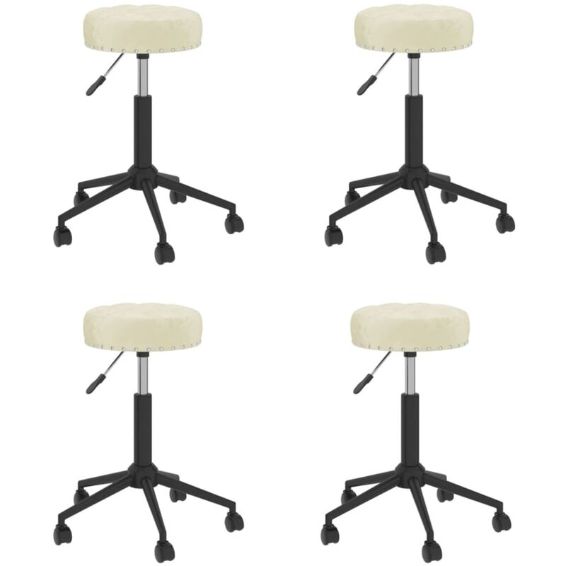 

Sillas de comedor giratorias 4 unidades terciopelo crema