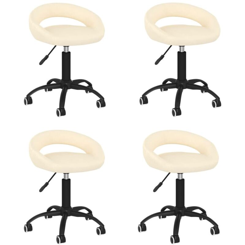 

Sillas de comedor giratorias 4 unidades terciopelo crema