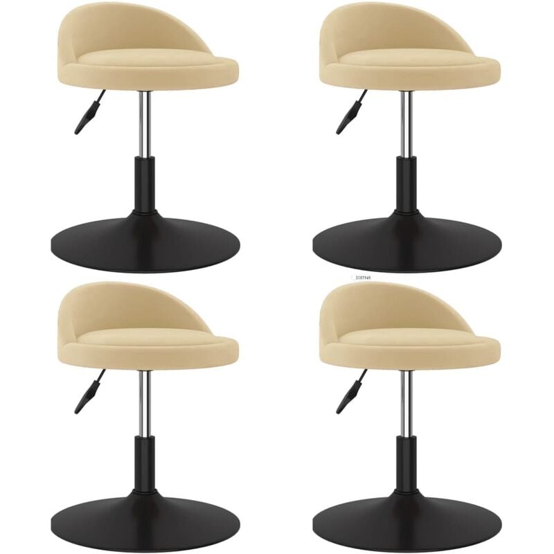 

Sillas de comedor giratorias 4 unidades terciopelo crema