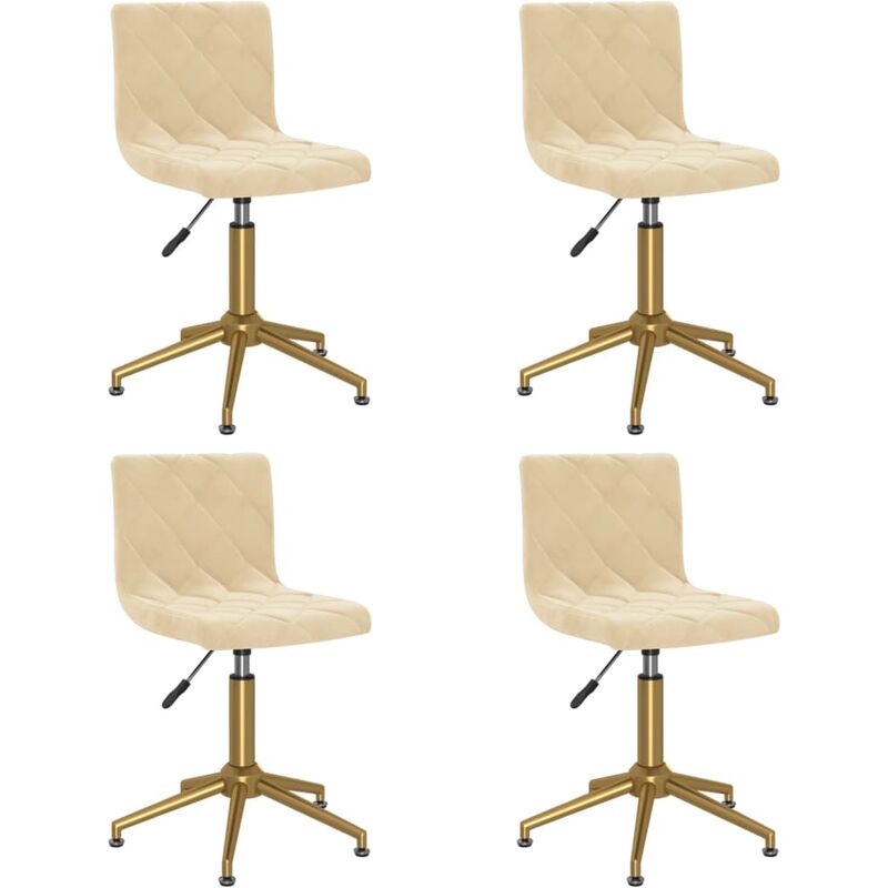 

Sillas de comedor giratorias 4 unidades terciopelo crema