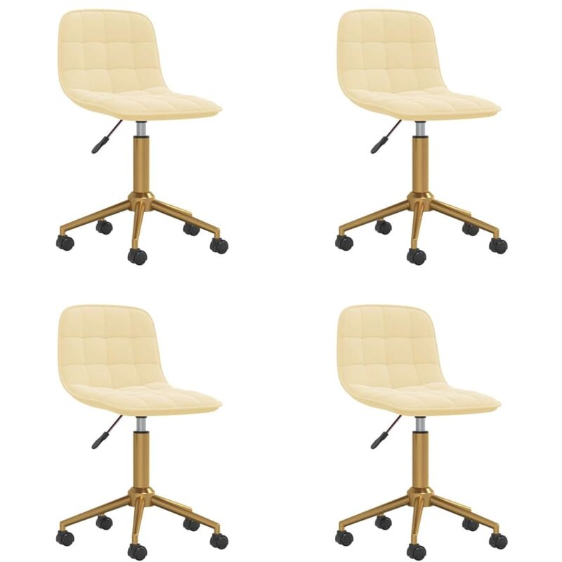 

Sillas de comedor giratorias 4 unidades terciopelo crema