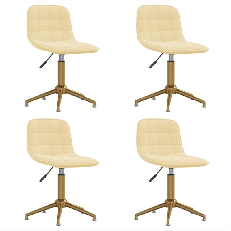 

Sillas de comedor giratorias 4 unidades terciopelo crema