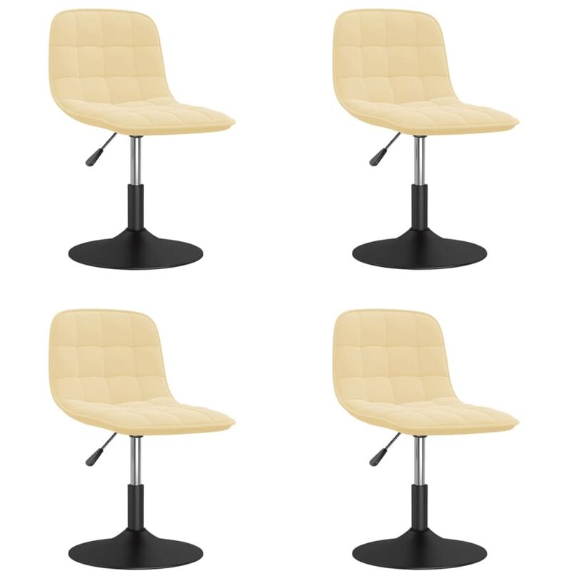 

Sillas de comedor giratorias 4 unidades terciopelo crema