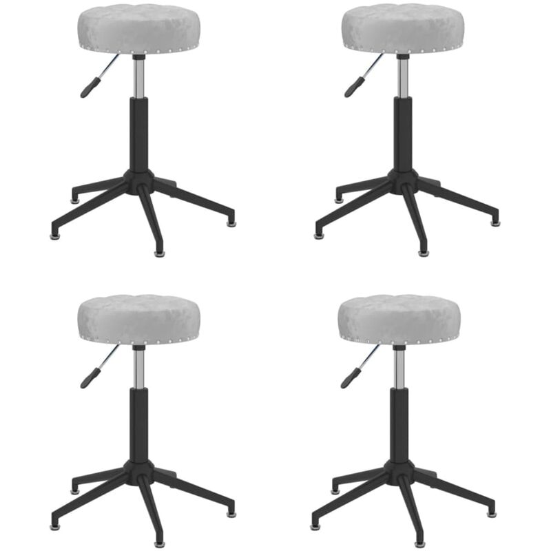 

Sillas de comedor giratorias 4 unidades terciopelo gris