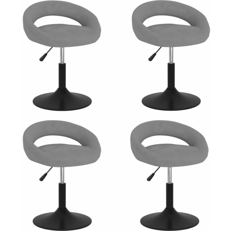 

Sillas de comedor giratorias 4 unidades terciopelo gris