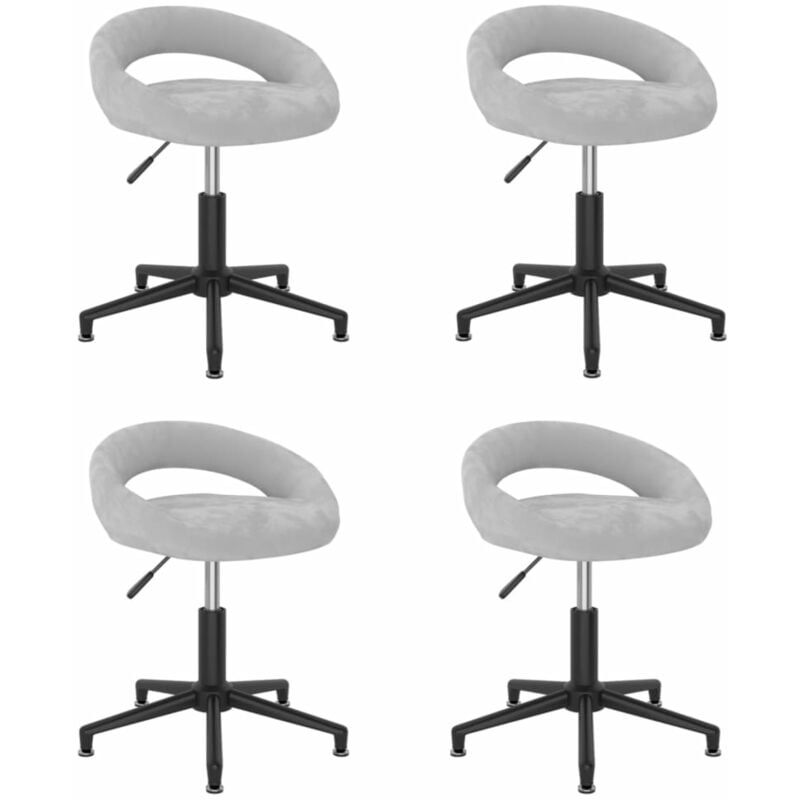 

Sillas de comedor giratorias 4 unidades terciopelo gris
